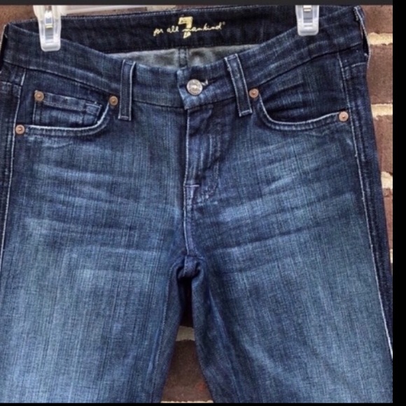 7 for All Mankind white & blue A pocket Jeans - Picture 6 of 6